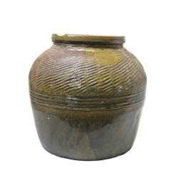 Wazon Słój Ceramiczny z kamionki XL oliwkowa Zieleń
